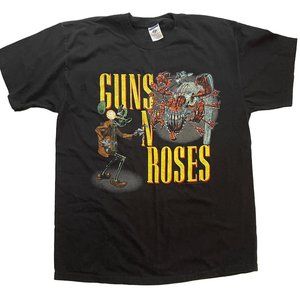 Guns N Roses Was Here 1987 Tour Shirt, Y2K 2008 Reissue, 2-Sided, Size XL
